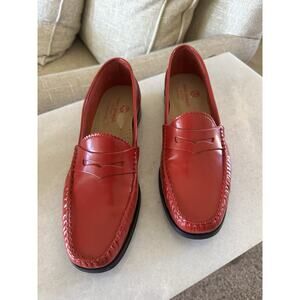 Marc Joseph New York East Village Loafers 8.5 RED Leather Moccasin Comfort